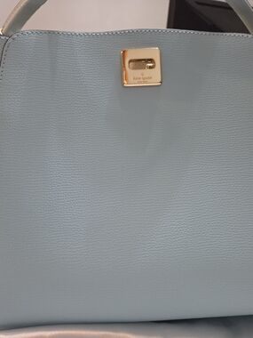 kate spade New York Pebbled Leather Top-Handle Bag in Light Blue